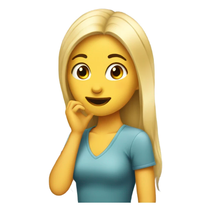 a girl flirtatiously whispering  sticker