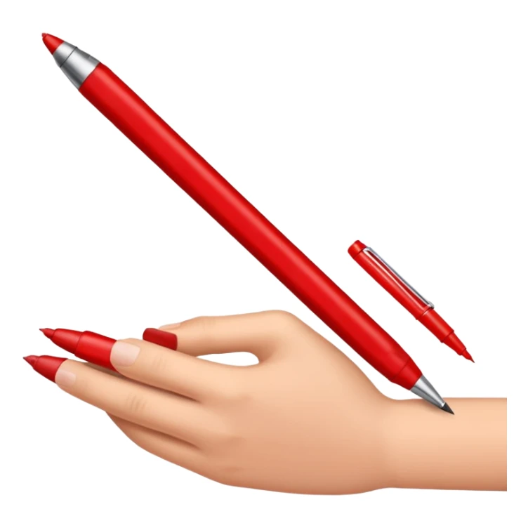 this emoji ✍🏻 with a red pen sticker