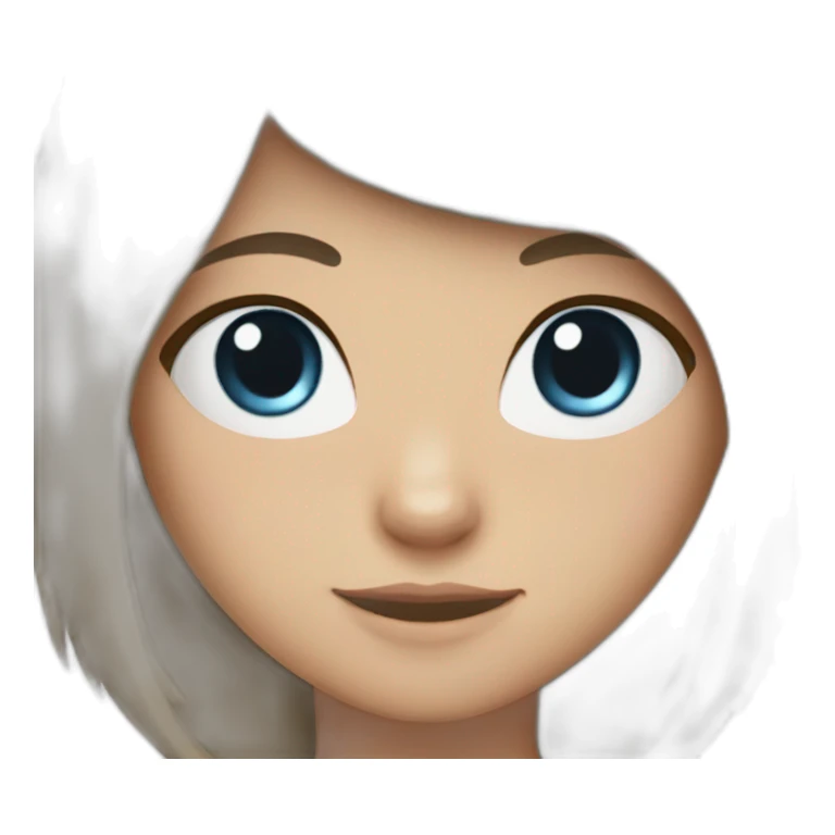 Cat girl (Caucasian with dark brown hair) sticker