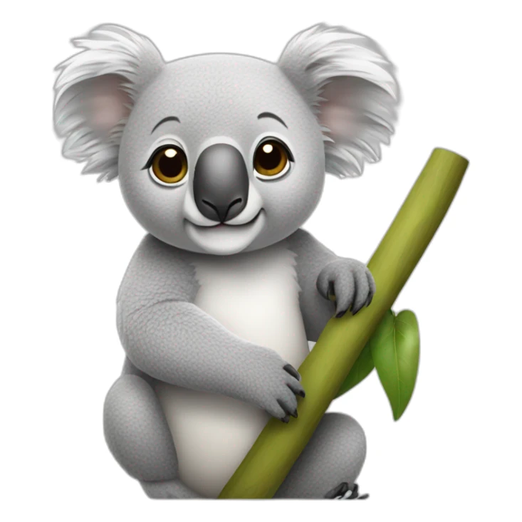 Koala wearing a white taxide sticker