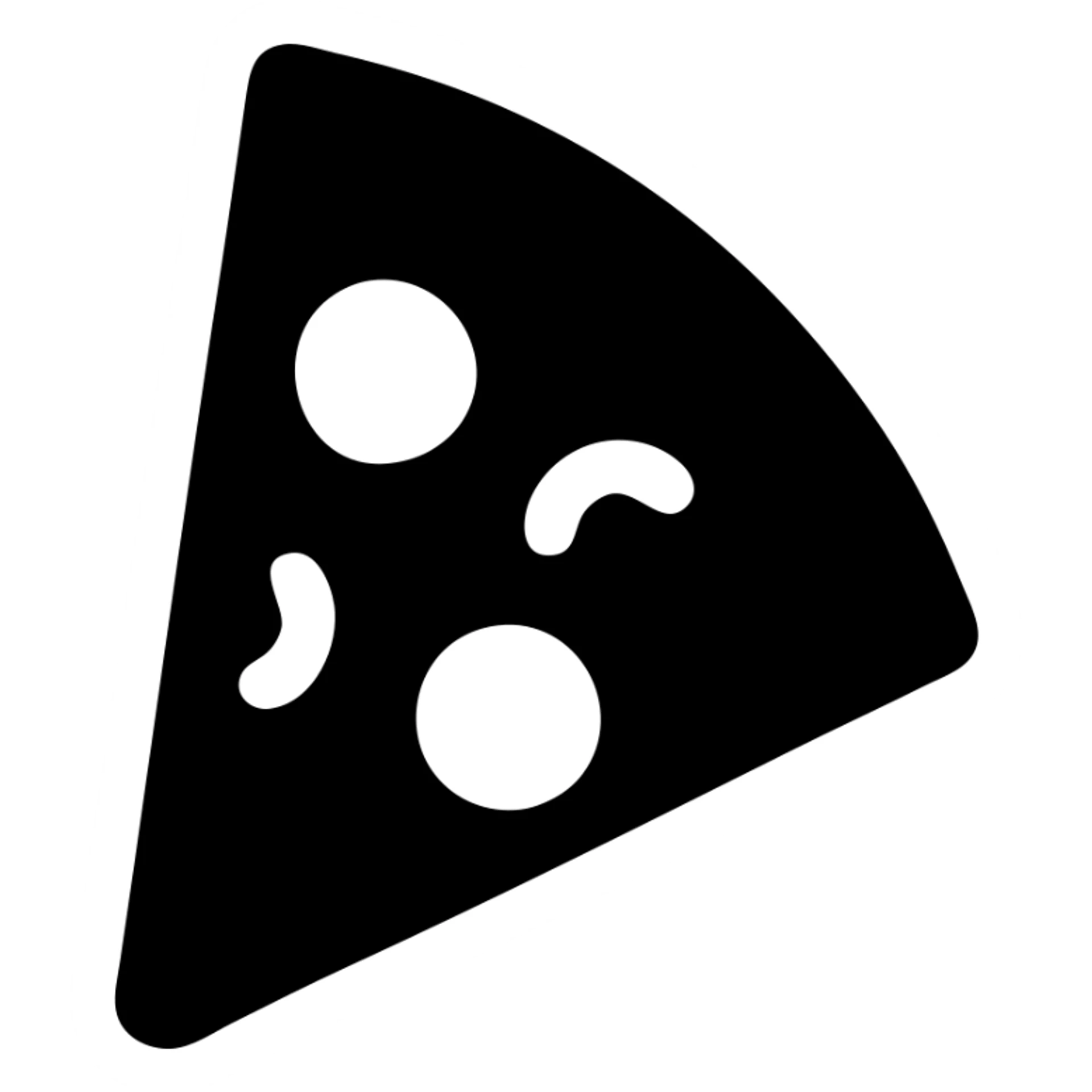 solid filled slice of pizza icon sticker