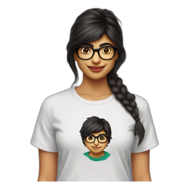 Mia khalifa avec un tee shirt sticker