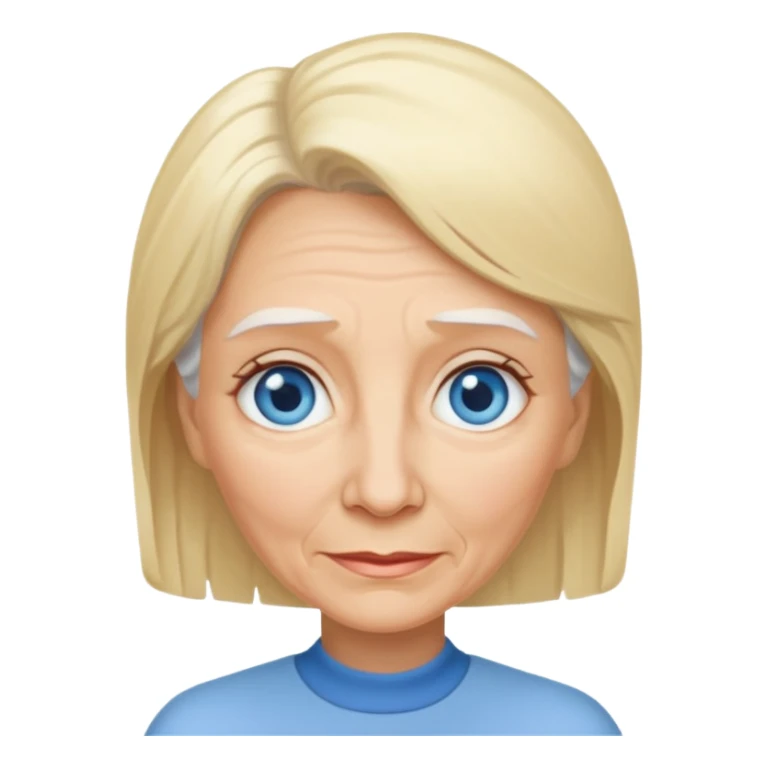 sarışın mavi gözlü yaşlı kadın sticker