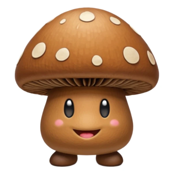the brown walking goomba mushroom from mario sticker