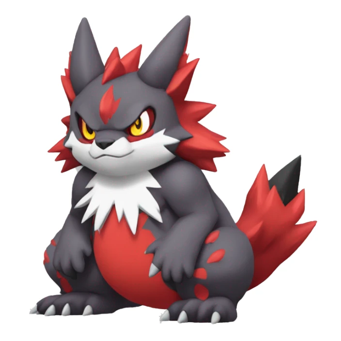 Full body cute cool Guilmon-Zoroark-Zangoose-Incineroar sticker
