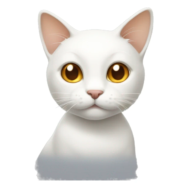 White Cat with caramel color ears and tail sticker