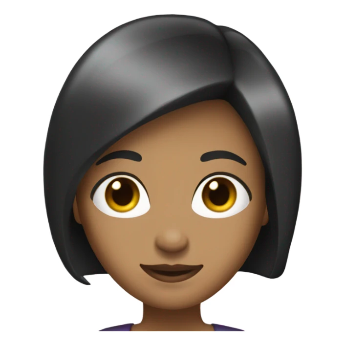 medium tone queen with a bob haircut (black hair) sticker