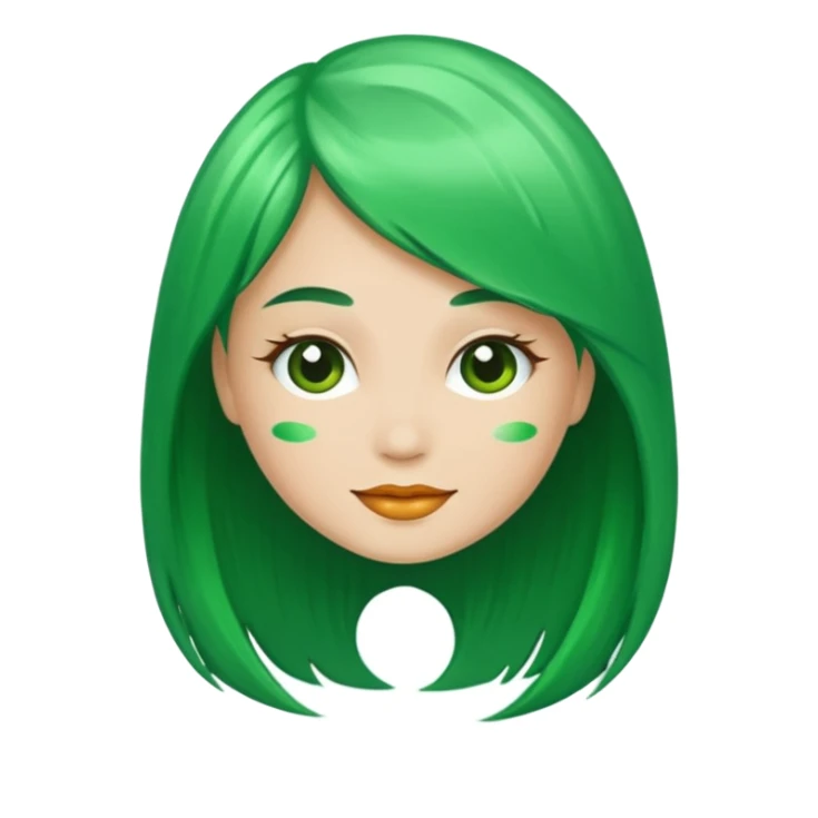 Classic hair dye (Title: Lina's salon Green) sticker