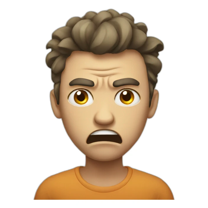 An emotion that is angry and that is sick sticker