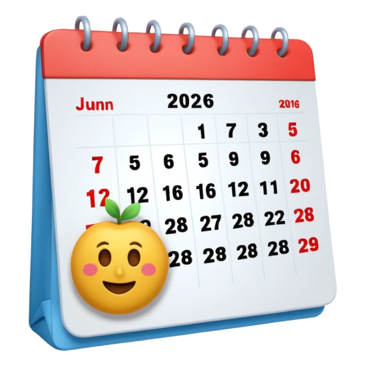 2026/ 03/ 08 Calendar 3d animation Ai sticker