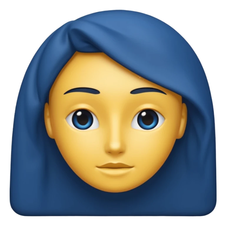 Forme de cœur bleu marine / canard sans visage façon iPhone   sticker