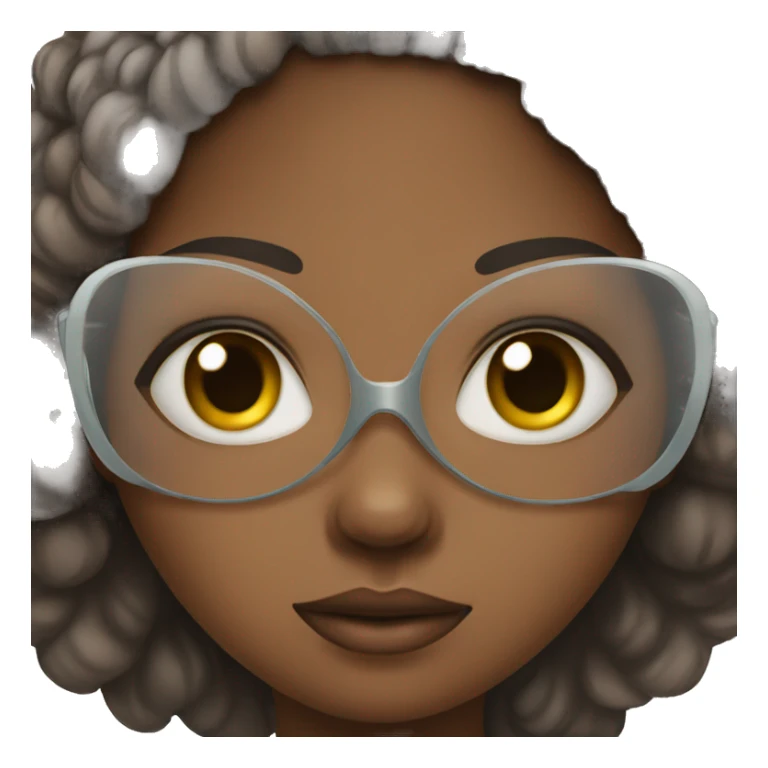 african american girl with under eye mask sticker