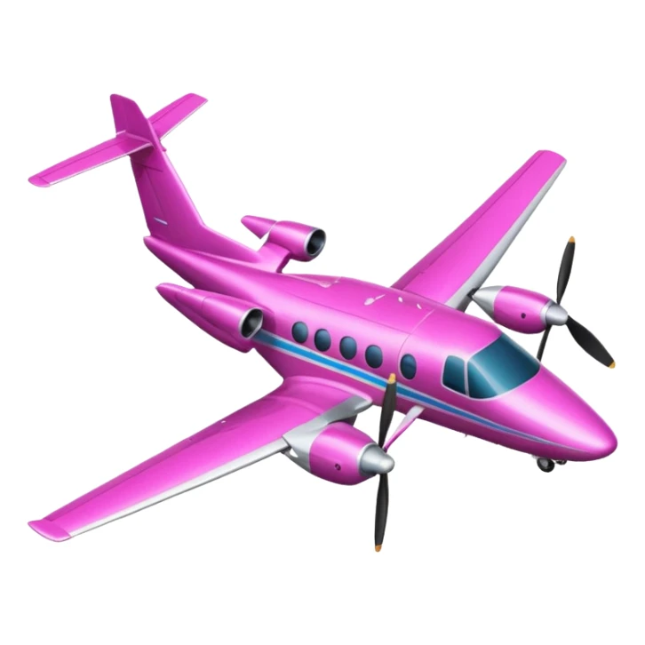 tiny pink (RGB: 220, 20, 120) tapered wing turboprop aircraft sticker