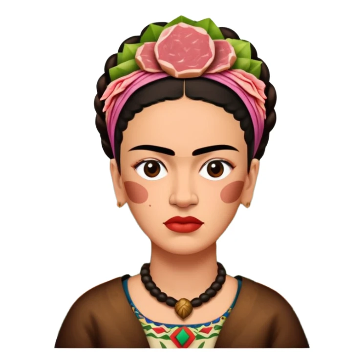 frida khalo style spam meat jungle art landscape  sticker