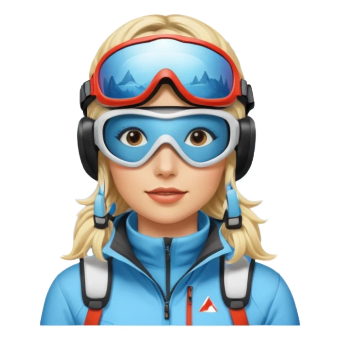 Blonde Woman, Ski, Background Matterhorn  sticker