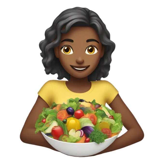 A girl eating healthy  sticker