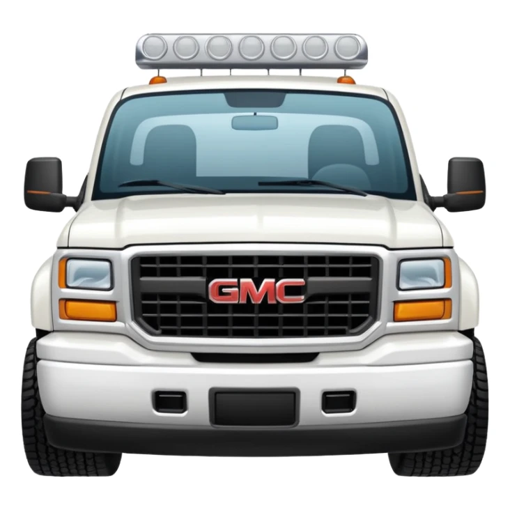 white gmc truck 4 door sticker