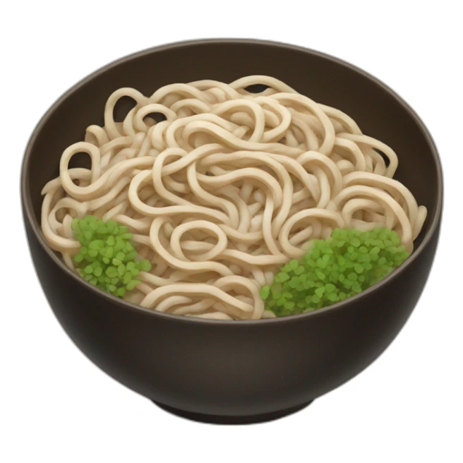bowl of japanese buckwheat soba noodles sticker