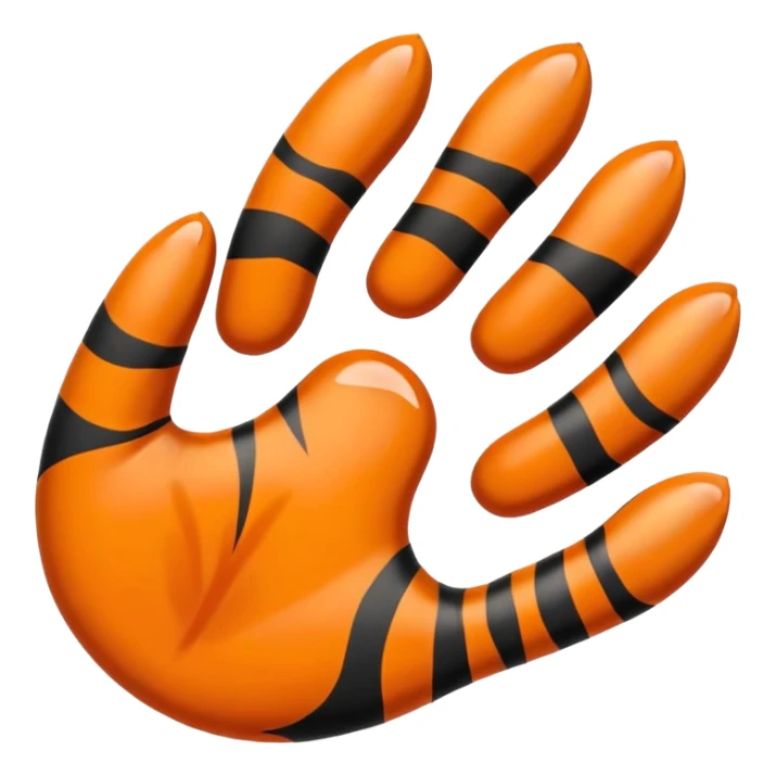 horanghae tiger paw that bent a little  sticker