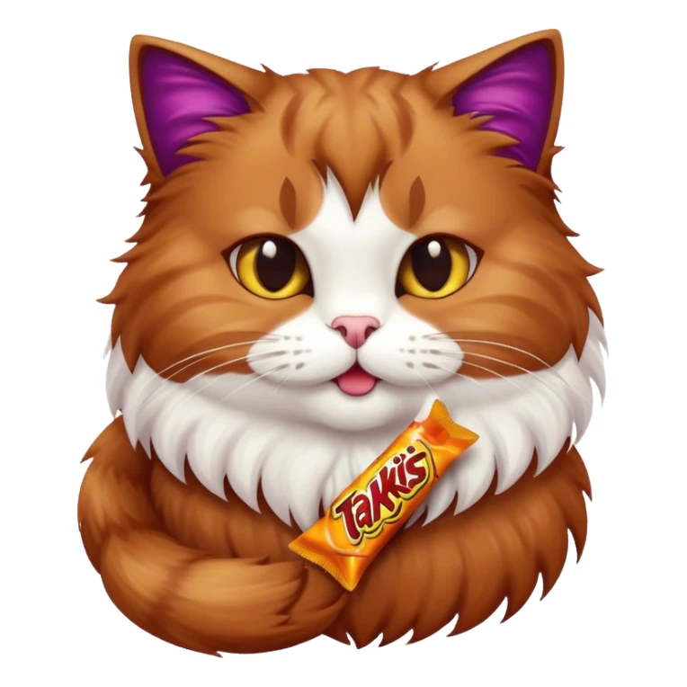 cat eating takis sticker