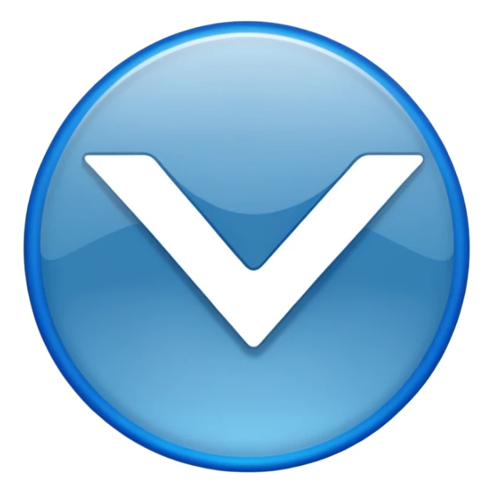 Verified just blue color tick mark with tranparent bg sticker