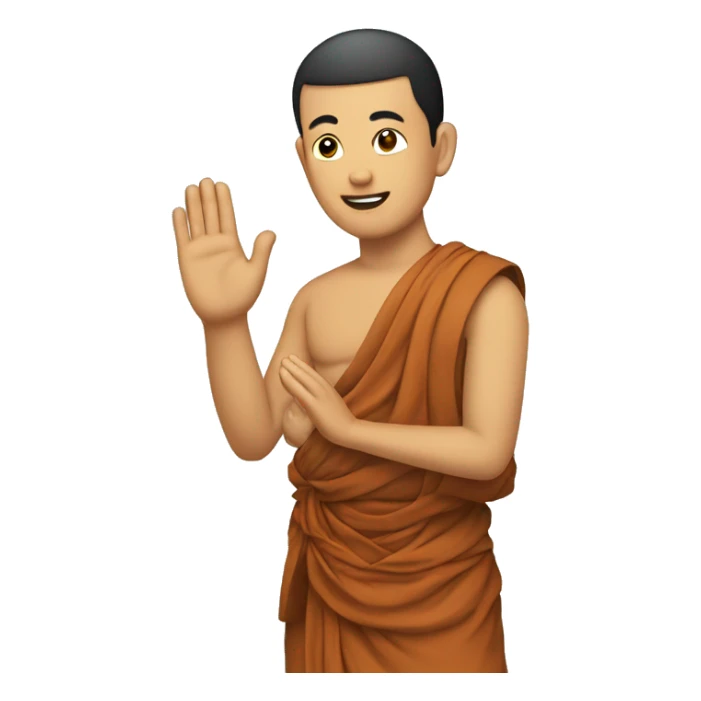 asia man buddhist anjali hand in front of chest sticker