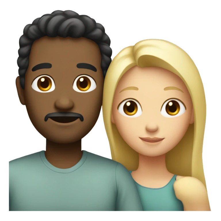 blonde mother and daughter and black hair father sticker