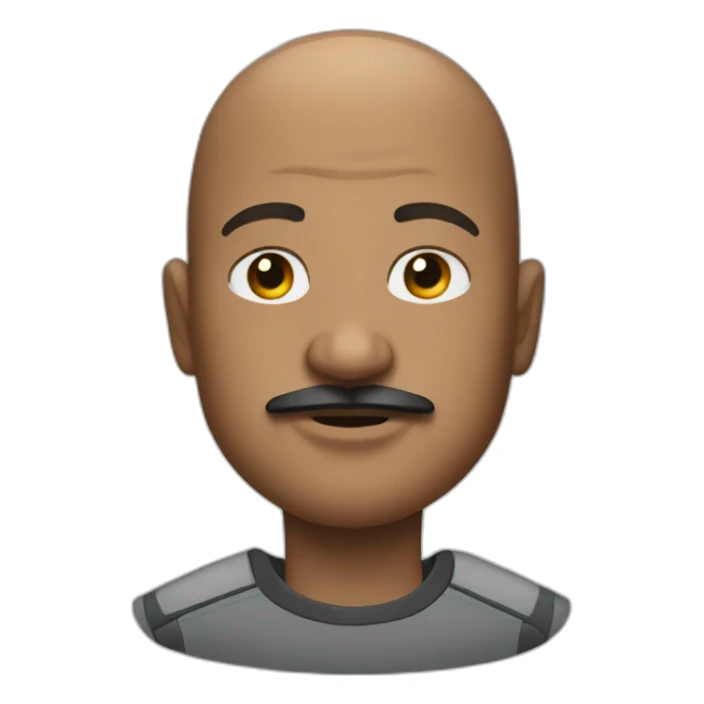bald black elon musk with a moustache  sticker