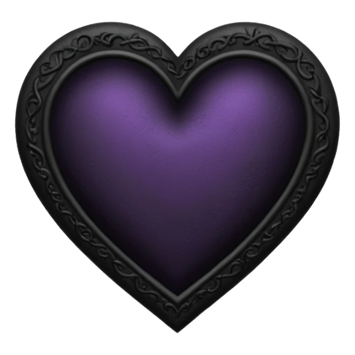 goth themed heart with a dark velvet frame sticker
