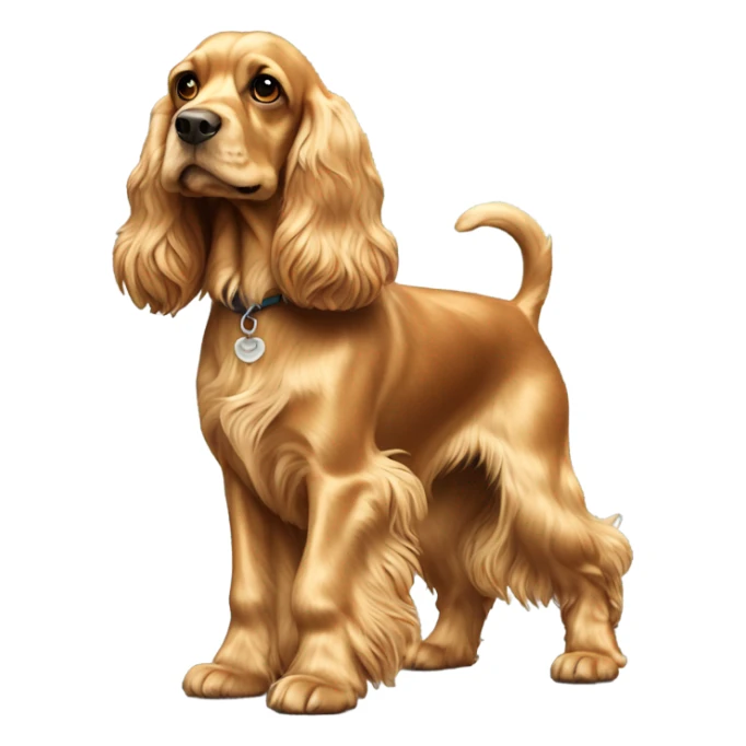 Dog-golden-english-cocker-spaniel-full-body-standing sticker