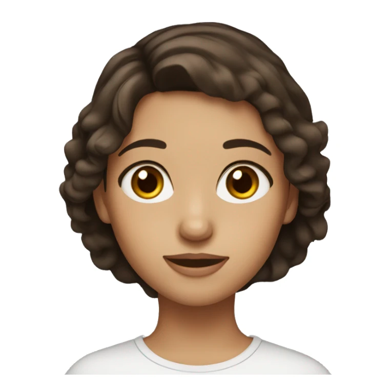 Brunette girl with brown eyes  sticker