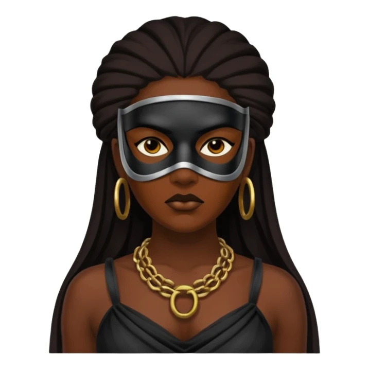 Dark Women in a slave mask  sticker