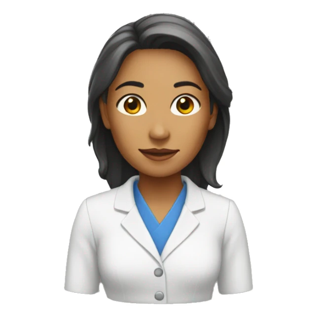 Una profesora de color blanco con una pizarra  sticker