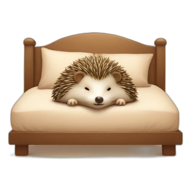 cute-sleep-hedgehog-on-his-pillow-in-his-bed sticker