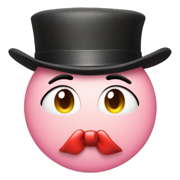 Kissy face with a Bow on the top of the hat  sticker