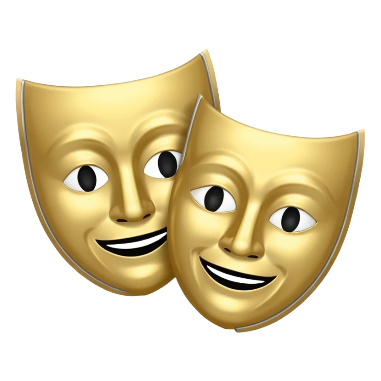 Two mask that is circling one is happy the other is sad sticker