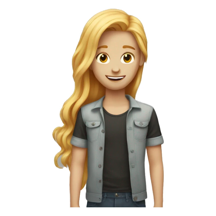 Blonde girl and red head boy sticker