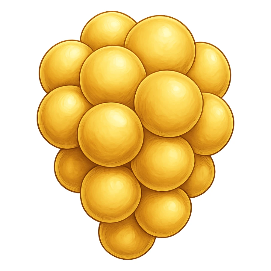 CELLULA DI GRASSO (ADIPOCITA) GIALLA A GRAPPOLO sticker