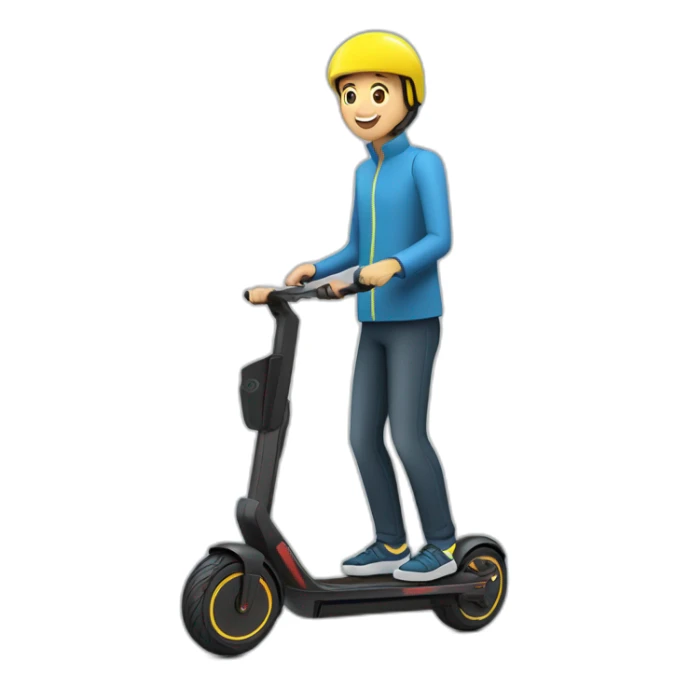 Trotinette électrique Segway avec personne sticker