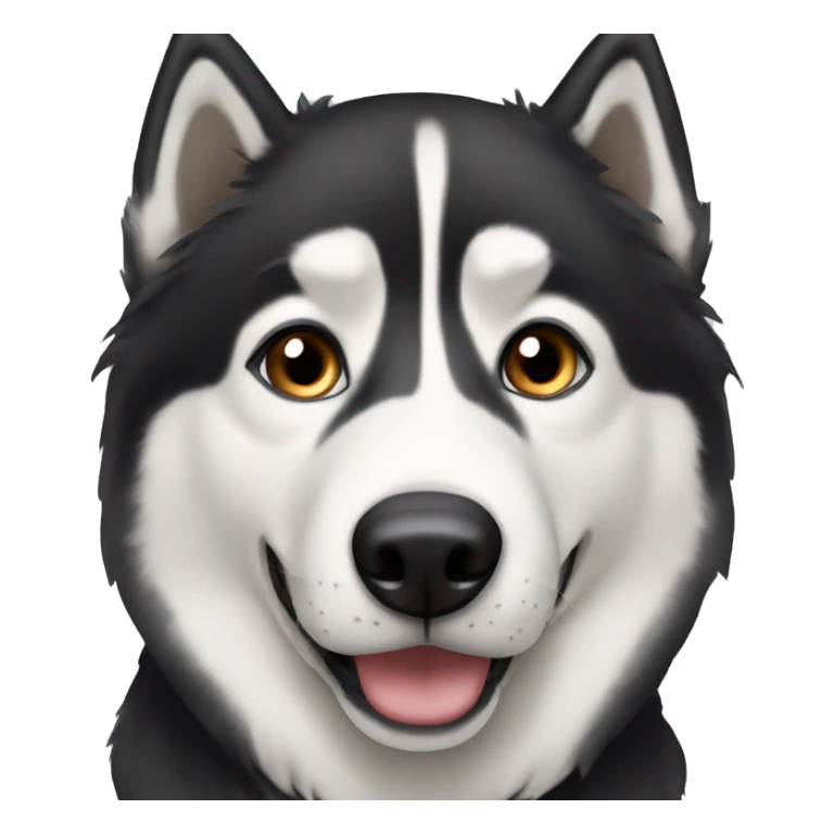 black and white old husky brown eyes sticker