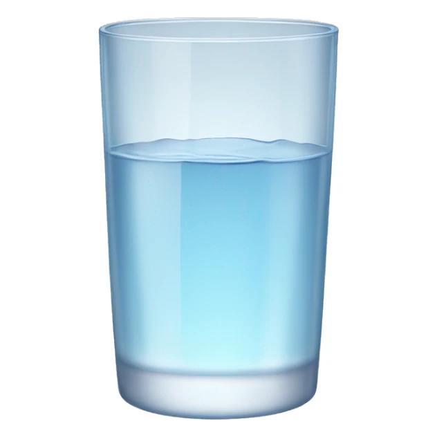 Glass of water with no bubbles sticker