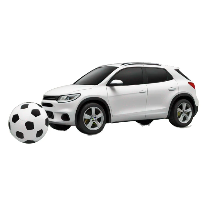 car playing with a soccer in a stadium sticker
