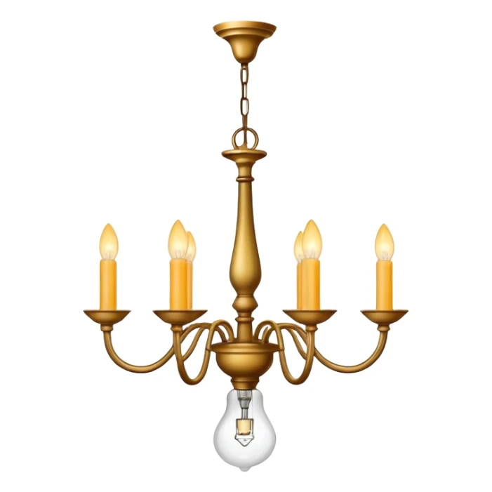 light bulb on a chandelier sticker
