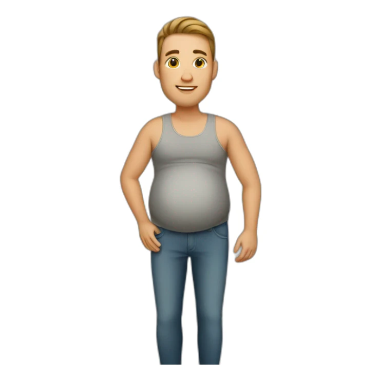 Pregnant man sticker
