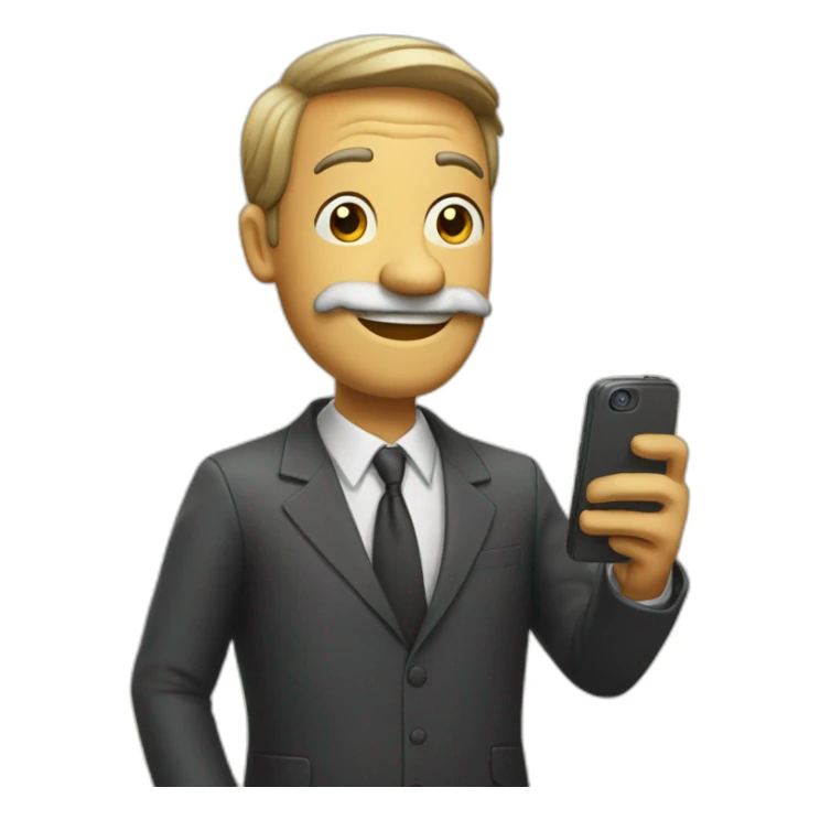 Monsieur avec téléphone  sticker