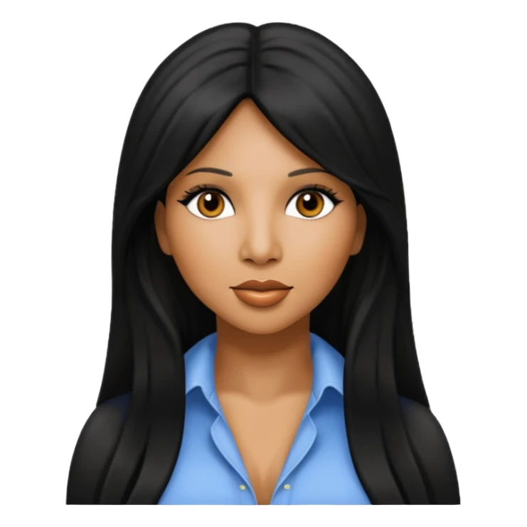 Toni Braxton with long black hair sticker