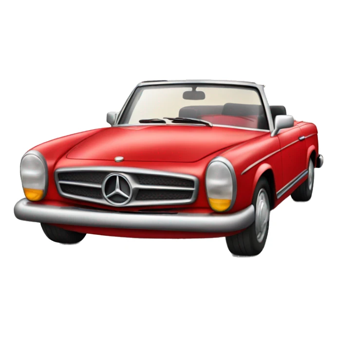 red vintage mercedes convertible sticker