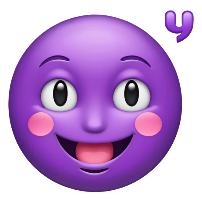 Shiny fancy purple text saying "YOU" emoji  sticker