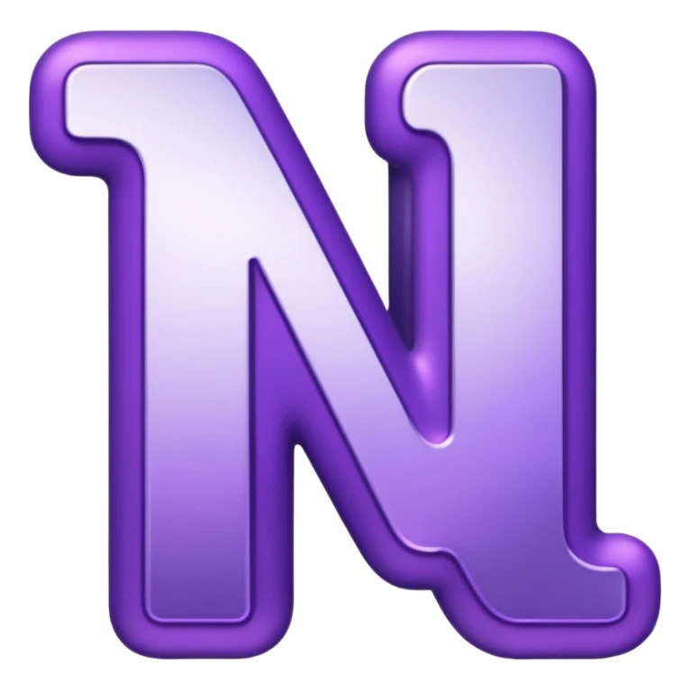 Shiny purple letters that spells "YOU" sticker