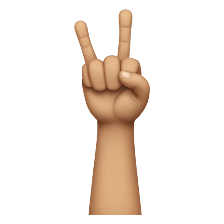 full body person holding up 5 fingers sticker